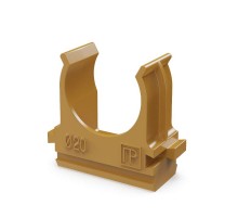 Крепёж-клипса для труб АБС-пластик бук д20 в малой упаковке (10шт/1000шт уп/кор)  PR13.0052  Промрукав