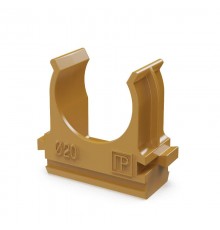 Крепёж-клипса для труб АБС-пластик бук д20 (100шт/1500шт уп/кор)  PR13.0046  Промрукав