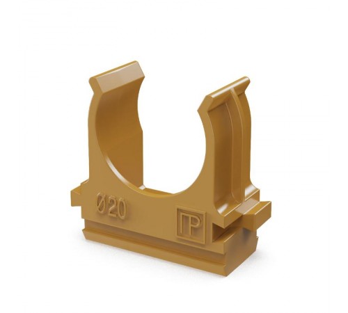 Крепёж-клипса для труб АБС-пластик бук д20 (100шт/1500шт уп/кор)  PR13.0046  Промрукав