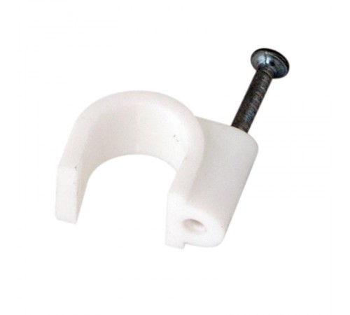 Крепеж кабеля круглый 16 мм, белый (упак. 50 шт)  07-4016  REXANT