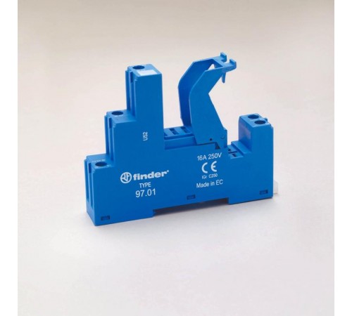 Розетка с винтовыми клеммами (с зажимной клетью) для реле 46.61; применяются модули 86.30, 99.02;  9701SPA  Finder