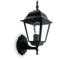 Светильник садово-парковый 4101 четырехгранный на стену вверх 60W E27 230V, черный  11014  Feron