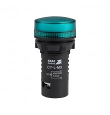 Лампа светодиодная OptiSignal Compact D22 C7-L-M3 зеленая 230 В AC/DC XB7EV03MP  362159  КЭАЗ