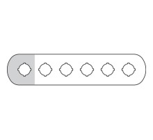 Шильдик MA6-1009 (6 мест (1 желт)) для пластикового кнопочного п оста  1SFA611930R1009  ABB