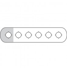 Шильдик MA6-1009 (6 мест (1 желт)) для пластикового кнопочного п оста  1SFA611930R1009  ABB