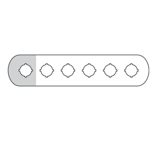 Шильдик MA6-1009 (6 мест (1 желт)) для пластикового кнопочного п оста  1SFA611930R1009  ABB