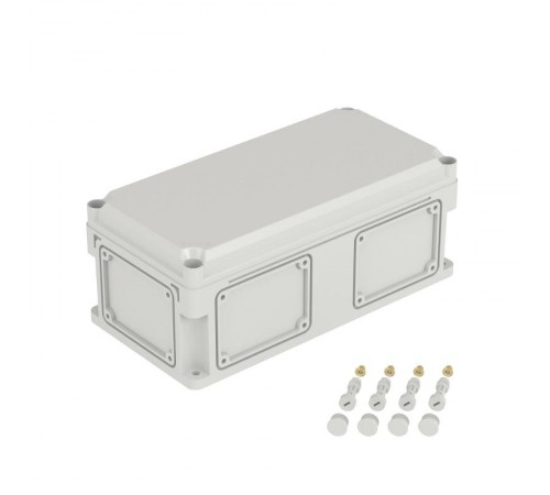 Корпус пластиковый RAM box IP67 400х200х160 мм (высота крышки 35) стенка с выбивными фланцами непрозрачная крышка  542310  DKC