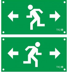 Пиктограмма (наклейка) ПЭУ 020 Аварийный выход налево/направо (240х125) РС-M /комплект, 2шт./ MIZAR SP  2502002150  Световые Технологии