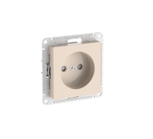 AtlasDesign Бежевый Розетка без заземления со шторками, 16А, механизм, быстрозажимные клеммы  ATN000249S  SE