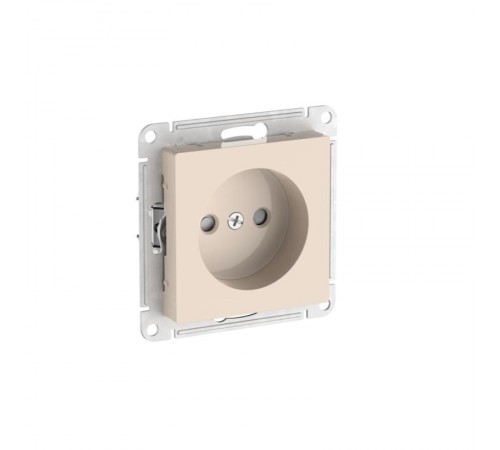 AtlasDesign Бежевый Розетка без заземления со шторками, 16А, механизм, быстрозажимные клеммы  ATN000249S  SE