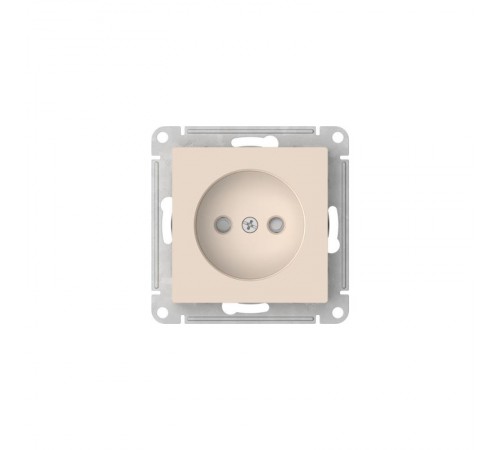 AtlasDesign Бежевый Розетка без заземления со шторками, 16А, механизм, быстрозажимные клеммы  ATN000249S  SE