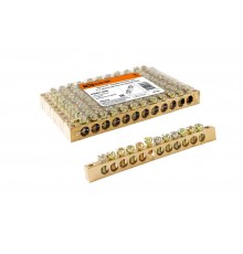 Шина "N" нулевая 6х9мм 12/2 (12 групп/крепеж по краям)   SQ0801-0060  TDM