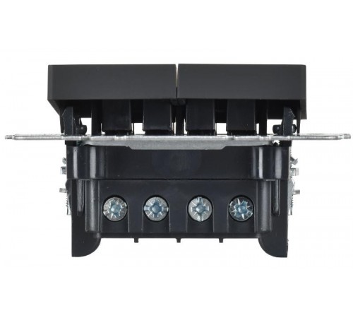 BRITE Выключатель 2-клавишный перекрестный 10А ВС10-2-3-БрГ графит  BR-V23-0-10-K53  IEK