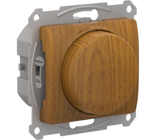 Glossa Дерево Дуб Светорегулятор (диммер) повор-нажим LED RC 400Вт механизм  GSL000523  SE