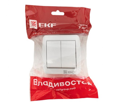 Владивосток Выключатель 2-кл. 10А IP54 сер. EKF PROxima  EQR16-023-30-54  EKF
