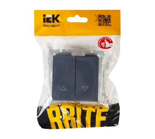 BRITE Выключатель жалюзи 10А ВС10-1-5-БрМ маренго   BR-V15-0-10-K35  IEK