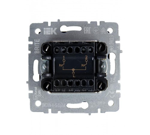 BRITE Выключатель жалюзи 10А ВС10-1-5-БрМ маренго   BR-V15-0-10-K35  IEK