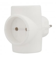 Евротройник электрический без заземления 220 В 6-10 A индивидуальный пакет  11-1068  REXANT