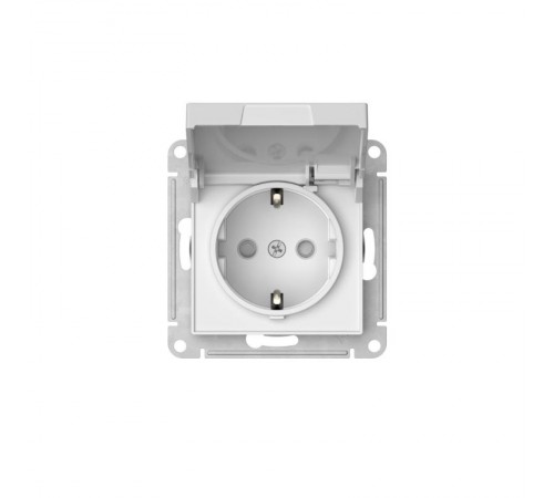 AtlasDesign Белый Розетка с заземлением со шторками с крышкой,16А,IP20, механизм, быстрозажимные клеммы  ATN000146S  SE