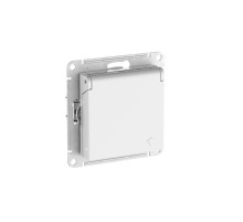 AtlasDesign Белый Розетка с заземлением со шторками с крышкой,16А,IP20, механизм, быстрозажимные клеммы  ATN000146S  SE