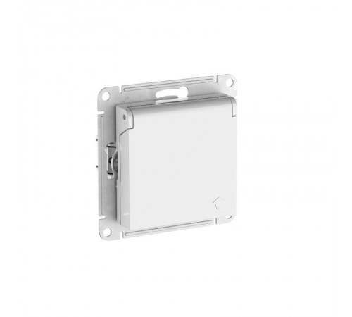 AtlasDesign Белый Розетка с заземлением со шторками с крышкой,16А,IP20, механизм, быстрозажимные клеммы  ATN000146S  SE