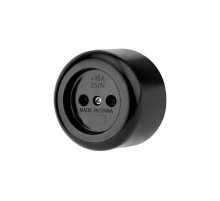 Розетка штепсельная карболитовая открытой установки б/з 16 А, черная  11-8980  REXANT