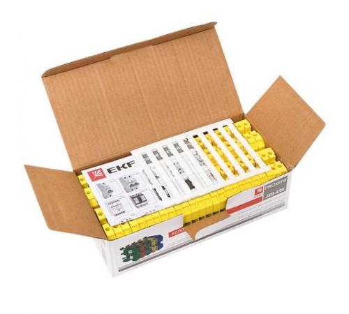 Колодка клеммная JXB-4/35 желтая EKF PROxima  plc-jxb-4/35y  EKF