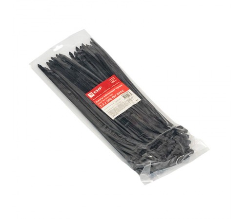 Хомут нейлоновый ЧЕРНЫЙ 7,2х300 (уп./100шт) EKF PROxima  plc-cb-7.2x300  EKF