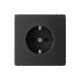 ArtGallery Карбон Розетка с заземлением со шторками, 16А, механизм, быстрозажим. клем.  GAL001045S  SE