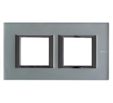 Рамка 2х2П 71мм горизонтальная Матовое стекло Axolute  HA4802M2HVSA  Legrand