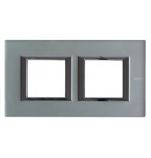 Рамка 2х2П 71мм горизонтальная Матовое стекло Axolute  HA4802M2HVSA  Legrand