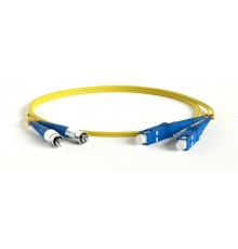 FC-D2-9-FC/AR-SC/UR-H-0.5M-LSZH-YL Патч-корд волоконно-оптич. (шнур) SM 9/125 (OS2), FC/APC-SC/UPC, 2.0 мм, duplex, LSZH, 0.5 м  388415  Hyperline