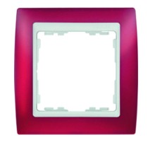 Simon 82 Рамка декоративная, 4 поста, S82, красный-белый  82643-37  Simon