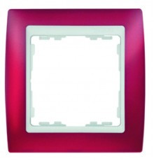 Simon 82 Рамка декоративная, 4 поста, S82, красный-белый  82643-37  Simon