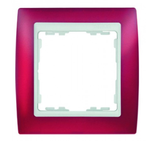 Simon 82 Рамка декоративная, 4 поста, S82, красный-белый  82643-37  Simon