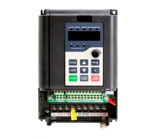 Преобразователь частоты, 1ф. питание 220В, выходная мощность 2,2 кВт, встроенный тормозной прерыватель и ЭМС фильтр  V2000-S02P2G  DKC