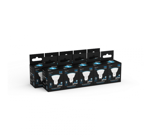 Лампа светодиодная MR16 5W 530lm 6500K GU10 LED 1/10/100  101506305  Gauss