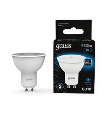 Лампа светодиодная MR16 5W 530lm 6500K GU10 LED 1/10/100  101506305  Gauss