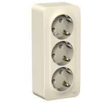 Blanca Молочный О/У с изолирующей пластиной Розетка 3-ая с заземлением без шторок 16А, 250В  BLNRA010312  SE