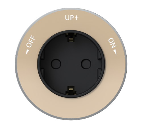 MULTITRACK Розетка 2К+З круглая 16 А/250 В ПЕСОЧНЫЙ  MTK13001P  SE