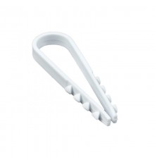 Дюбель-хомут для круглого кабеля  (5-10мм) белый (100шт.) EKF PROxima  plc-ncc-5x10w  EKF
