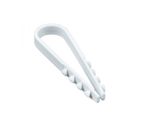 Дюбель-хомут для круглого кабеля  (5-10мм) белый (100шт.) EKF PROxima  plc-ncc-5x10w  EKF