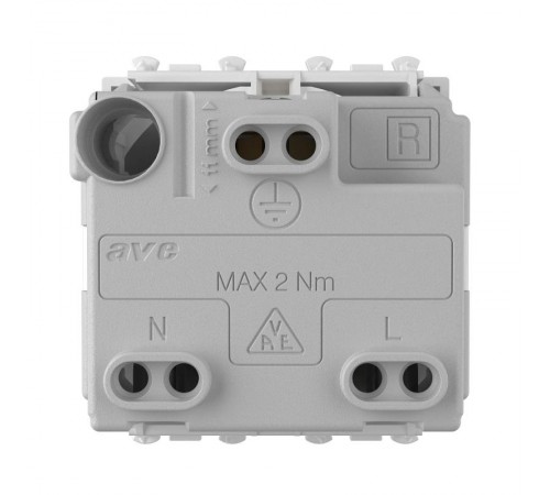 Розетка "Белое облако", 2P+E, с з/ш, "Avanti", 2 мод.  4400002  DKC