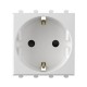 Розетка "Белое облако", 2P+E, с з/ш, "Avanti", 2 мод.  4400002  DKC