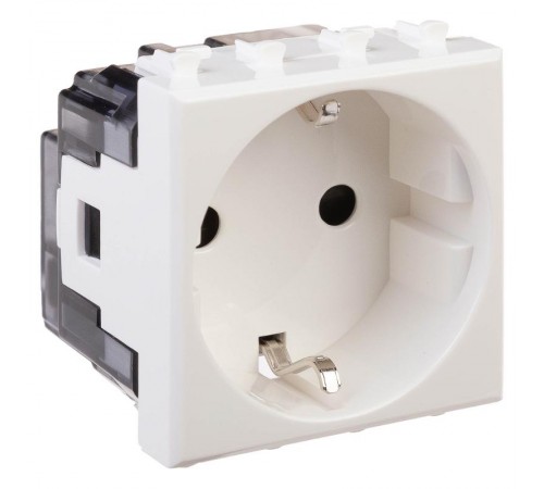 Розетка "Белое облако", 2P+E, с з/ш, "Avanti", 2 мод.  4400002  DKC