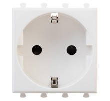 Розетка "Белое облако", 2P+E, с з/ш, "Avanti", 2 мод.  4400002  DKC