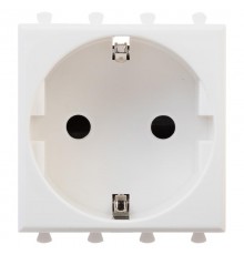 Розетка "Белое облако", 2P+E, с з/ш, "Avanti", 2 мод.  4400002  DKC