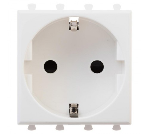 Розетка "Белое облако", 2P+E, с з/ш, "Avanti", 2 мод.  4400002  DKC