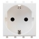 Розетка "Белое облако", 2P+E, с з/ш, "Avanti", 2 мод.  4400002  DKC