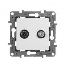 Etika Белый Розетка TV/SAT 2-х кабельная  672257  Legrand